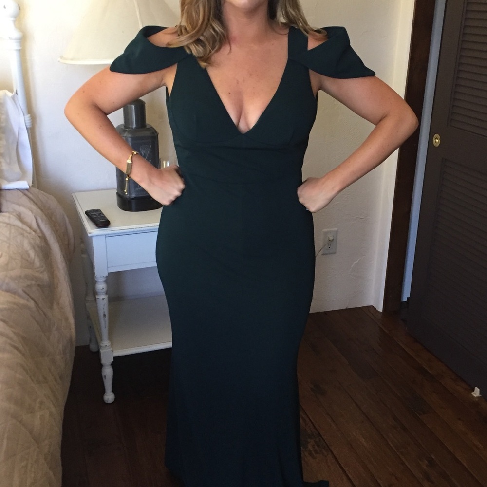 ABS hunter dark green gown